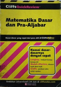 Image of MATEMATIKA DASAR DAN PRA-ALJABAR